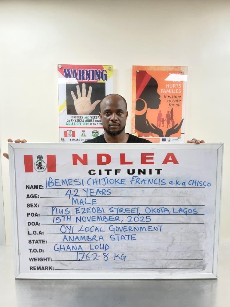 Wanted drug baron arrested as NDLEA recovers large drug shipment, forex in Lagos hideout